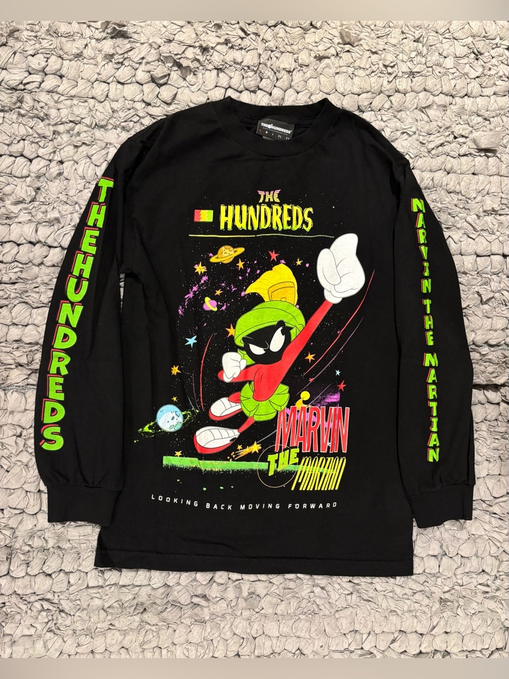 The Hundreds x Marvin The Martian Black Graphic Long Sleeve Tee